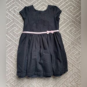 Carter’s Elegant Black Kids Dress with Pink Bow-5Y
